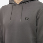 Fred Perry Men's Small Logo Popover Hoody in Gunmetal