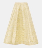 Markarian Marjorie floral brocade midi skirt