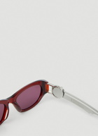 Swipe 2 Oval Sunglasses in Red