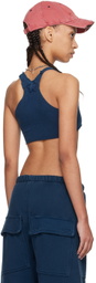 GREG ROSS Navy Racer Back Bra