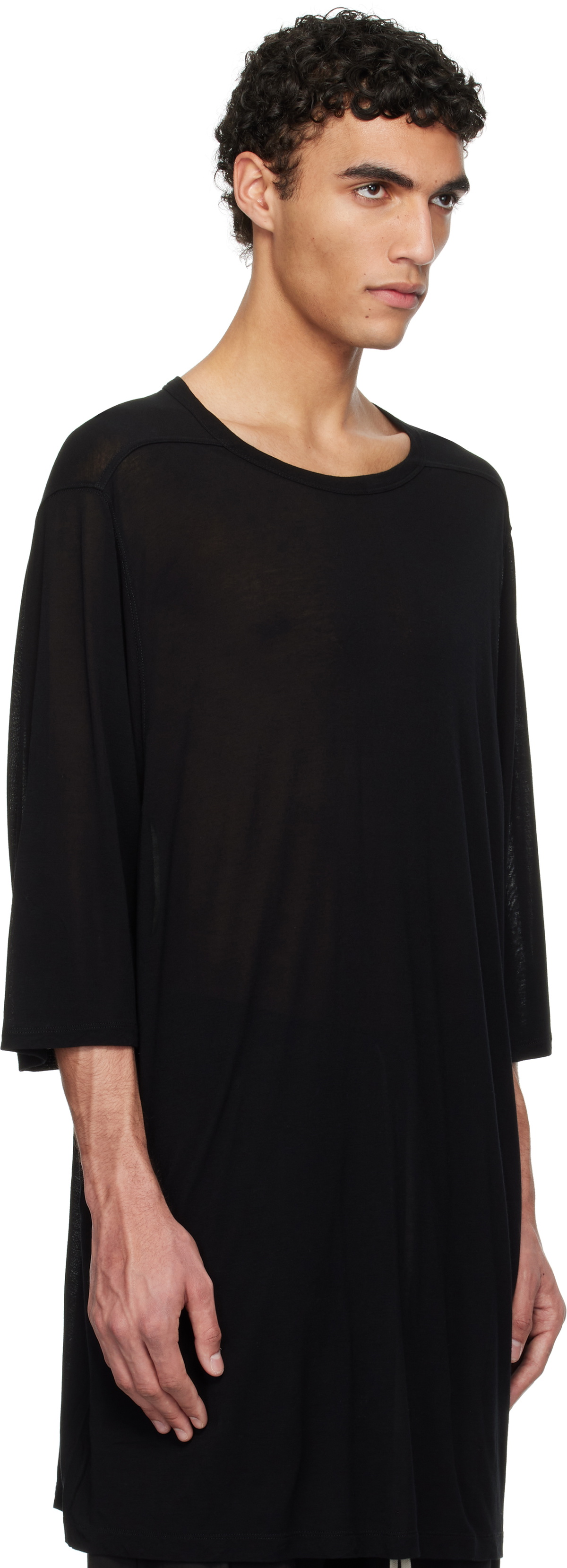 Rick Owens Black Hollywood Jumbo SS T-shirt Rick Owens