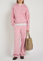 Skims Straight-leg Cotton-blend Sweatpants Pink