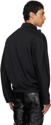 Courrèges Black Interlock Tracksuit Jacket