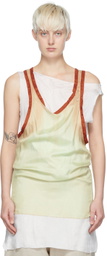 Edward Cuming Tan Viscose Tank Top