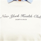 Sporty & Rich Women's NY Health Club Cropped Crew Sweat in Cream