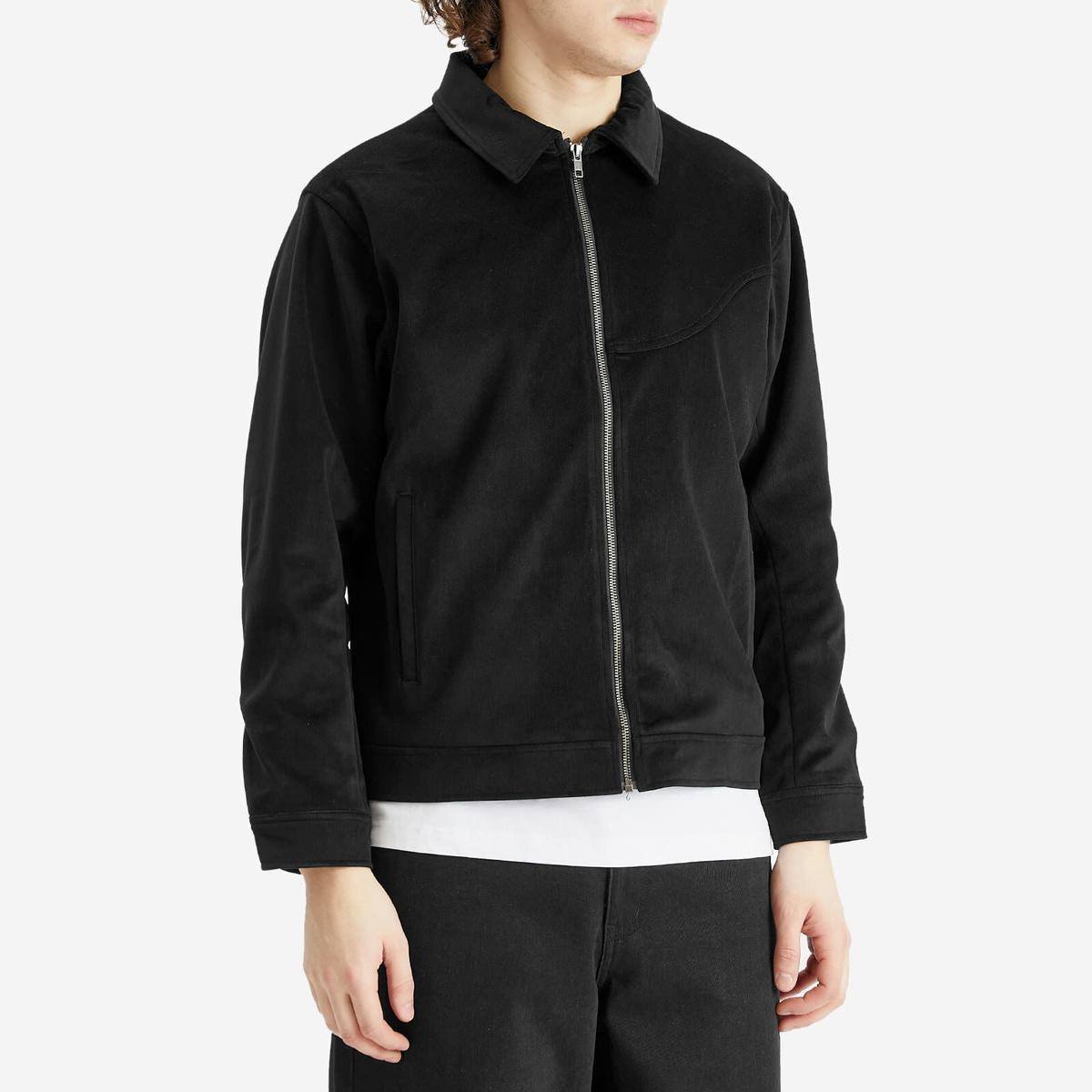 Dime Men's Cord Zip Jacket in Black Dime