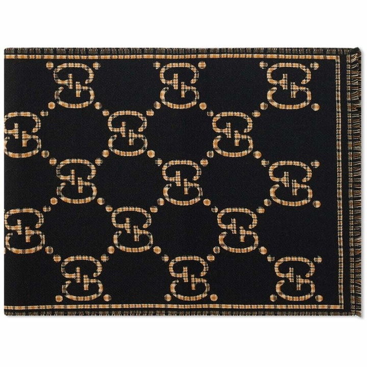 Photo: Gucci Men's Large GG Scarf in Black