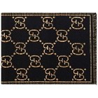 Gucci Men's Large GG Scarf in Black