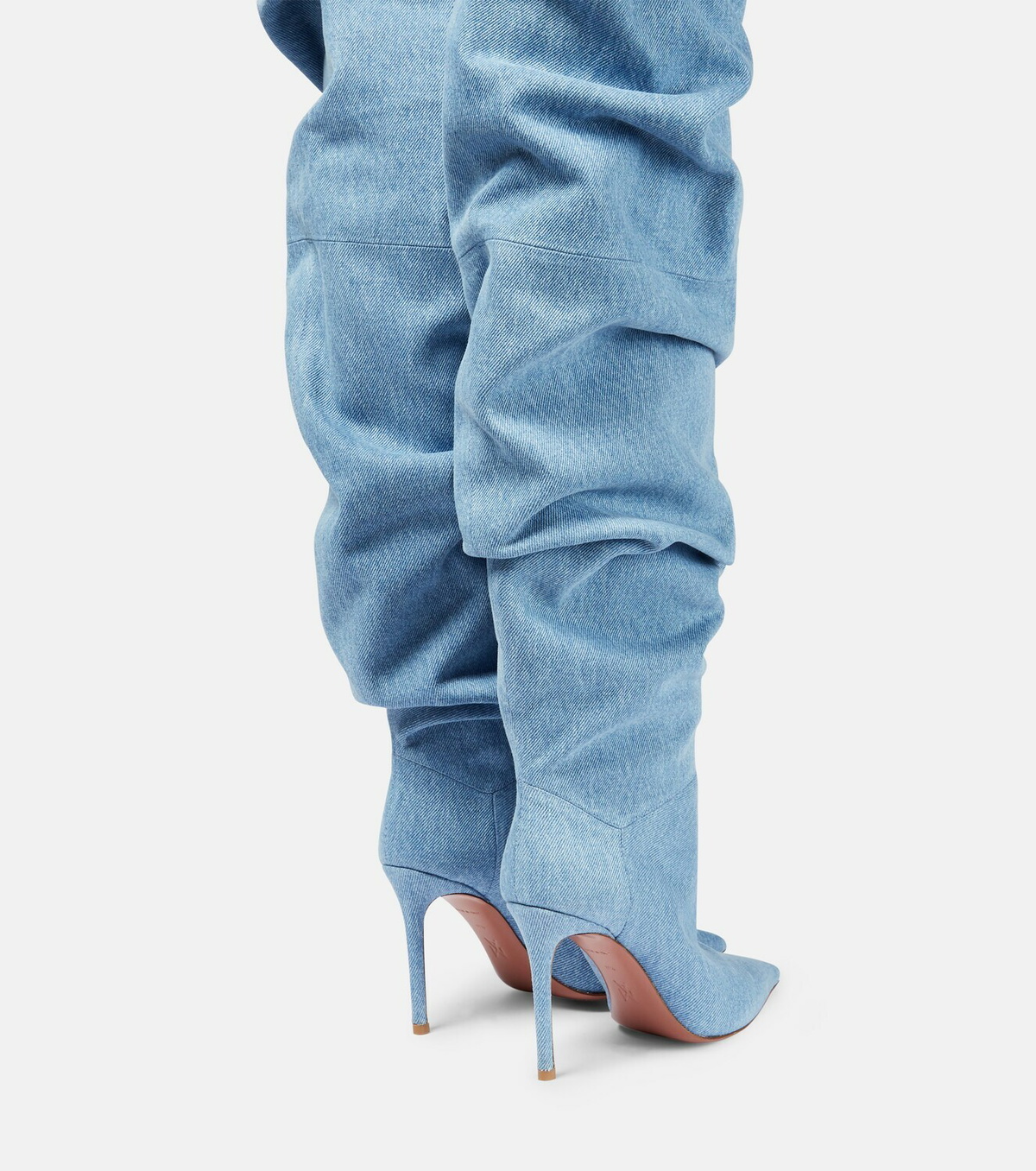Amina Muaddi - Jahleel denim over-the-knee boots