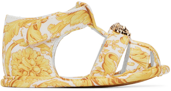 Photo: Versace Baby Yellow & White Barocco Pre-Walkers