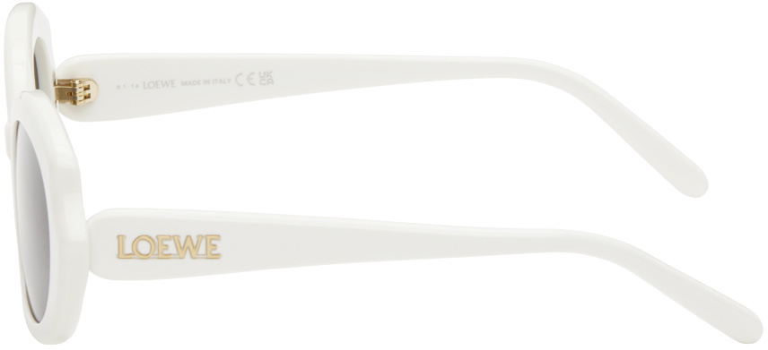 LOEWE White Mini Oval Slim Sunglasses Loewe