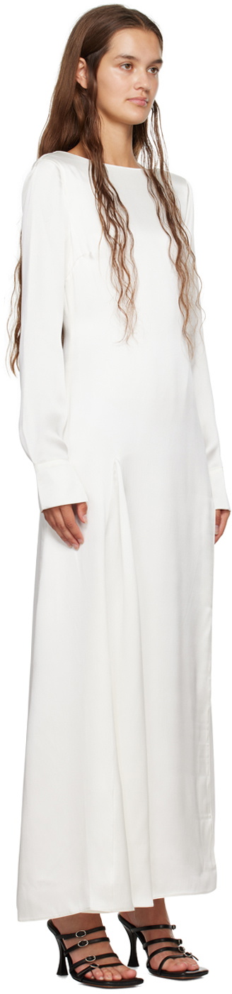 BITE Off-White Low Back Midi Dress