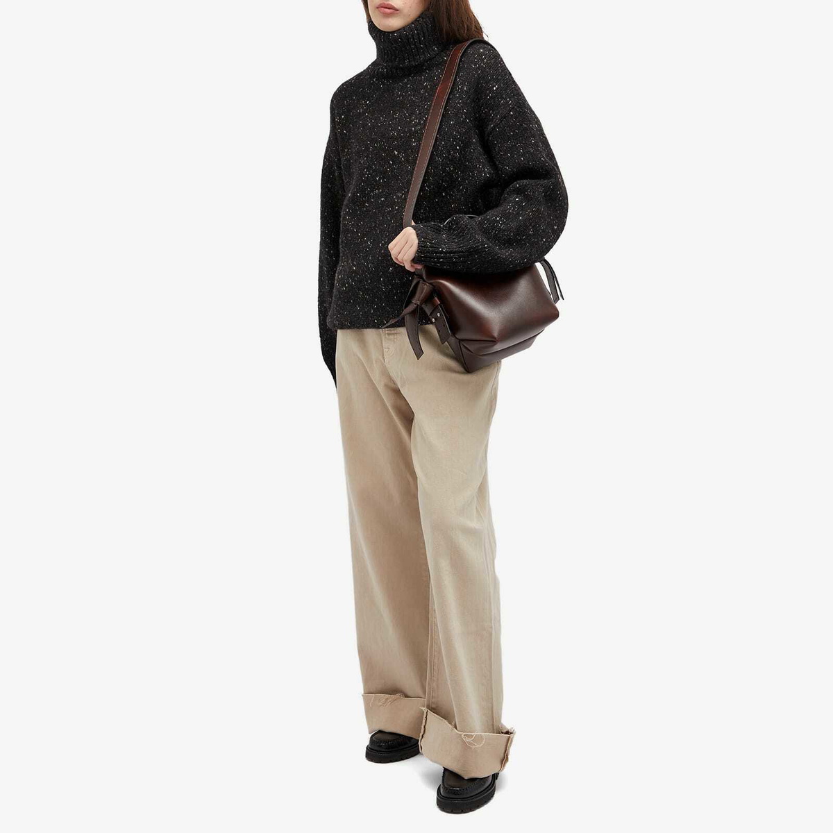 Saks Potts Women's Camilla Sweater in Dark Grey Melange