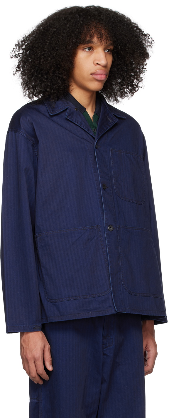 BEAMS PLUS Blue Buttoned Jacket Beams Plus