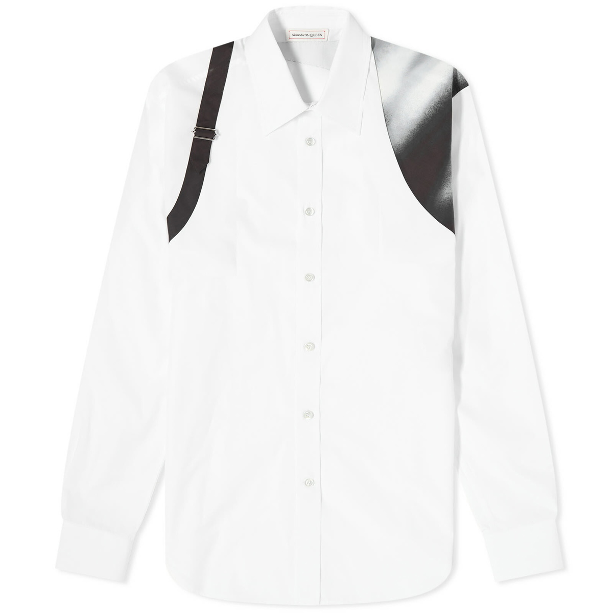 Alexander McQueen Men's Harness Shirt in White Alexander McQueen