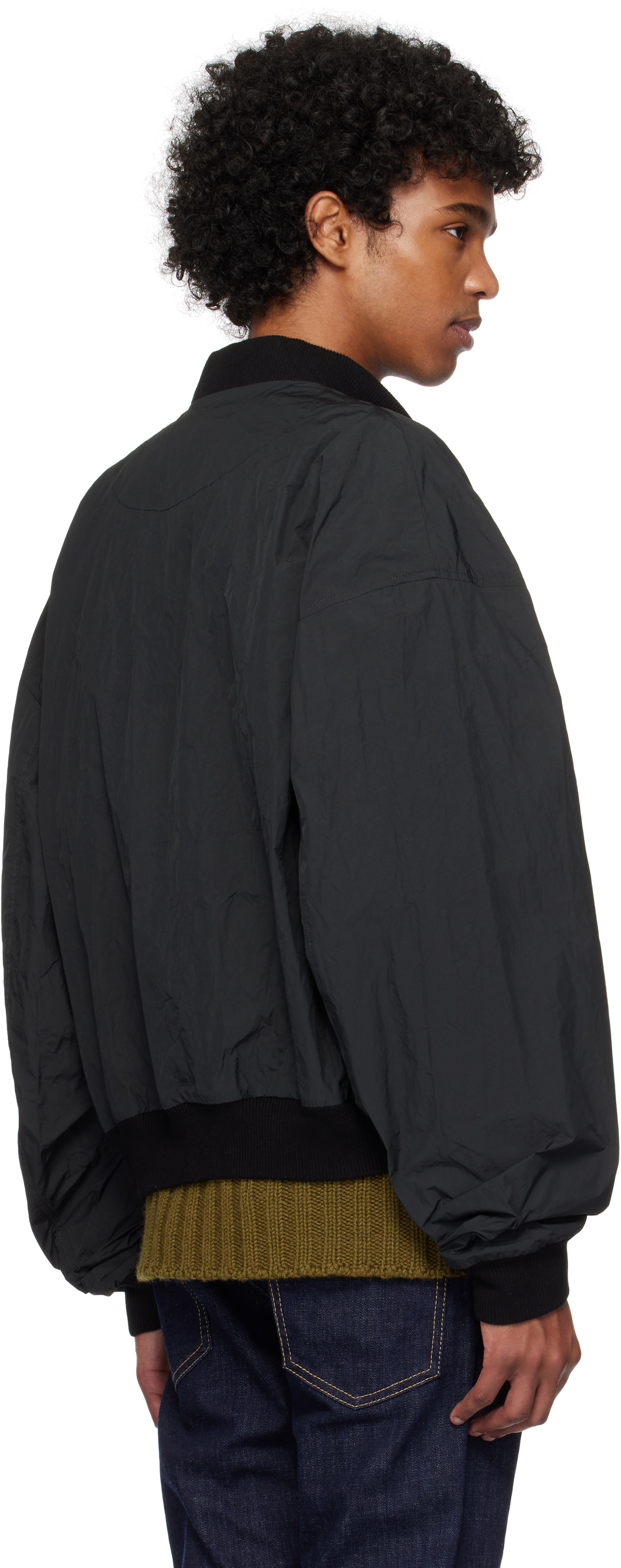 Dsquared2 Black Superlight 80s Bomber Jacket