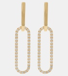 Bucherer Fine Jewellery Link 18kt gold hoop earrings with diamonds