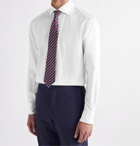 ERMENEGILDO ZEGNA - Cutaway-Collar Cotton-Twill Shirt - White