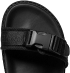 Bottega Veneta - Leather and Webbing Sandals - Black