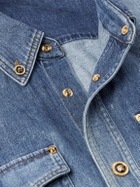 Versace - Button-Down Collar Denim Overshirt - Blue