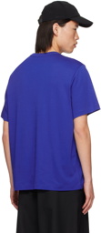 Helmut Lang Blue Embroidered Logo T-Shirt