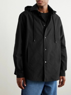 LOEWE - Cotton-Jacquard Hooded Overshirt - Black