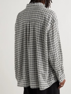Our Legacy - Borrowed Oversized Button-Down Collar Checked Cotton-Blend Shirt - Gray