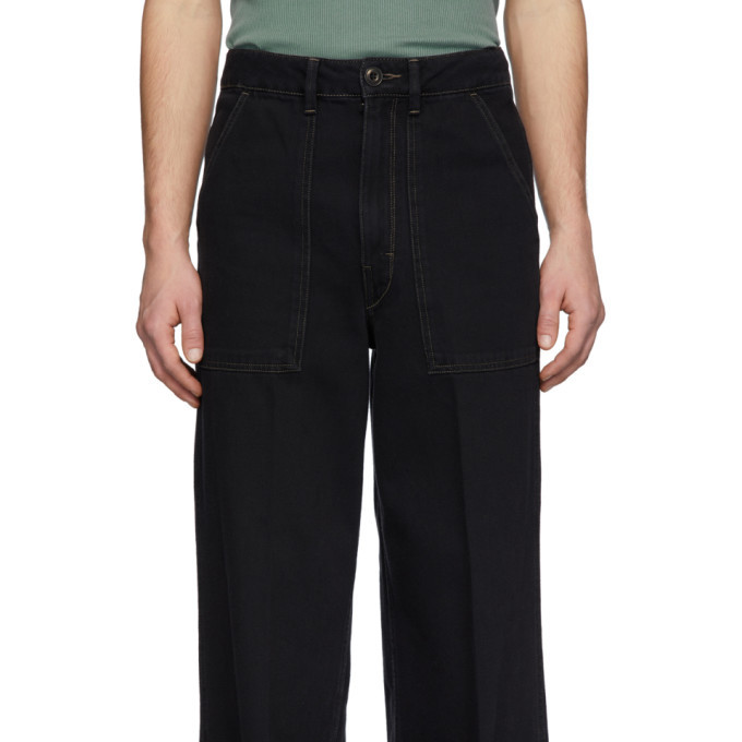 Lemaire Black Wide-Leg Jeans Lemaire