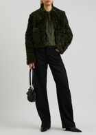 16 Arlington Bia Shearling Jacket Dark Green