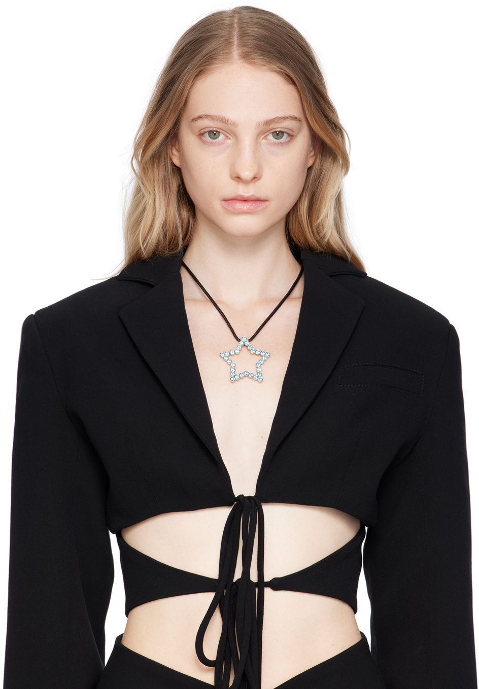 Safsafu SSENSE Exclusive Black & Blue Star Necklace