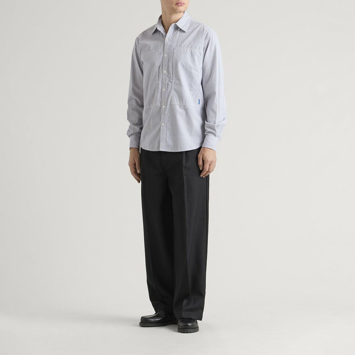 Larriet Men's Grant Shirt in Sky Stripe
