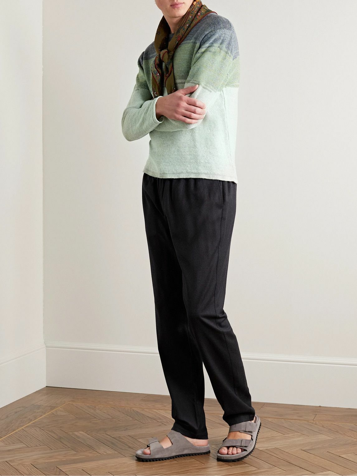 inis meain linen cotton vneck sweater
