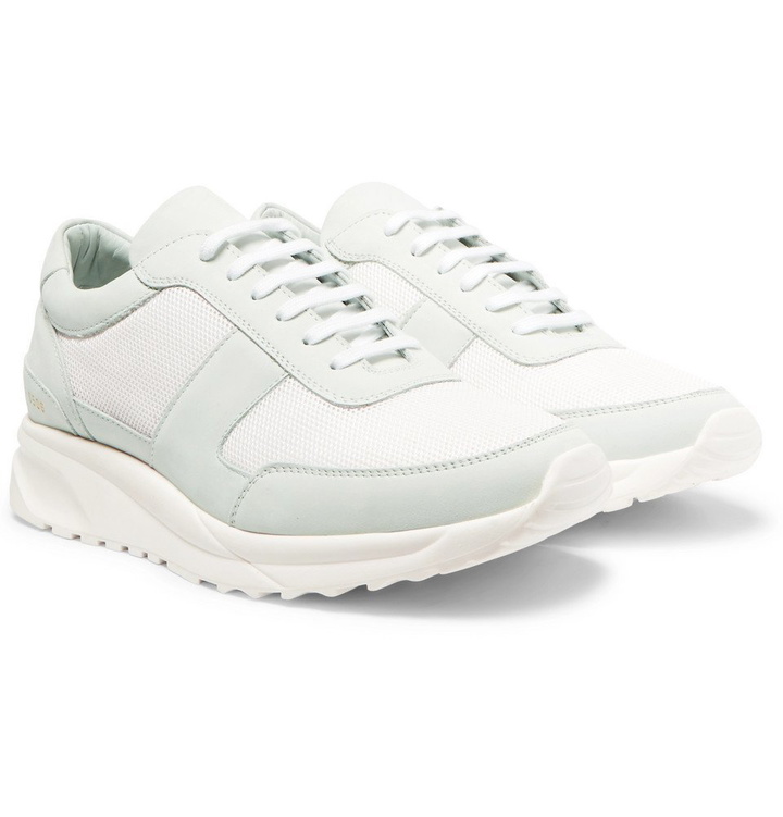 Photo: Common Projects - Track Runner Nubuck and Mesh Sneakers - Men - White