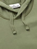 Stone Island - Logo-Appliquéd Cotton-Jersey Hoodie - Green