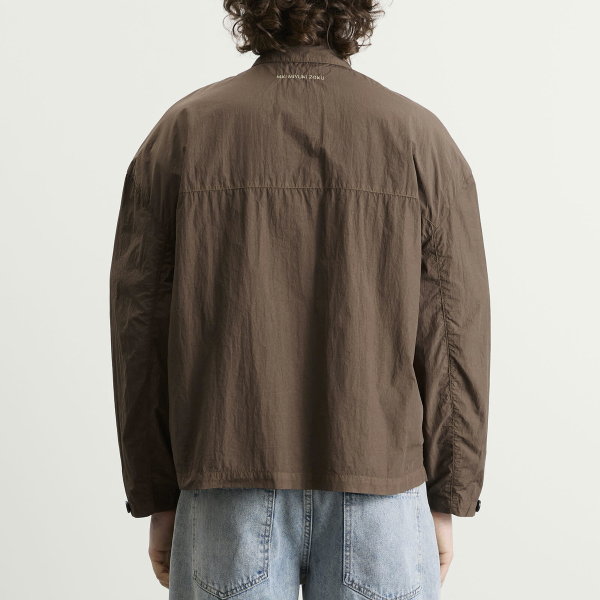 MKI Men's Garment Dye Box Overshirt in Deep Khaki