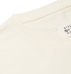 Maison Margiela - Shell-Trimmed Cotton-Jersey T-Shirt - Men - Cream