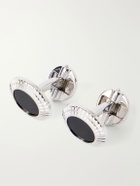 Dunhill - Hobnail Coin Onyx and Sterling Silver Cufflinks - Black
