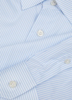 Eton Striped Cotton Shirt Blue And White