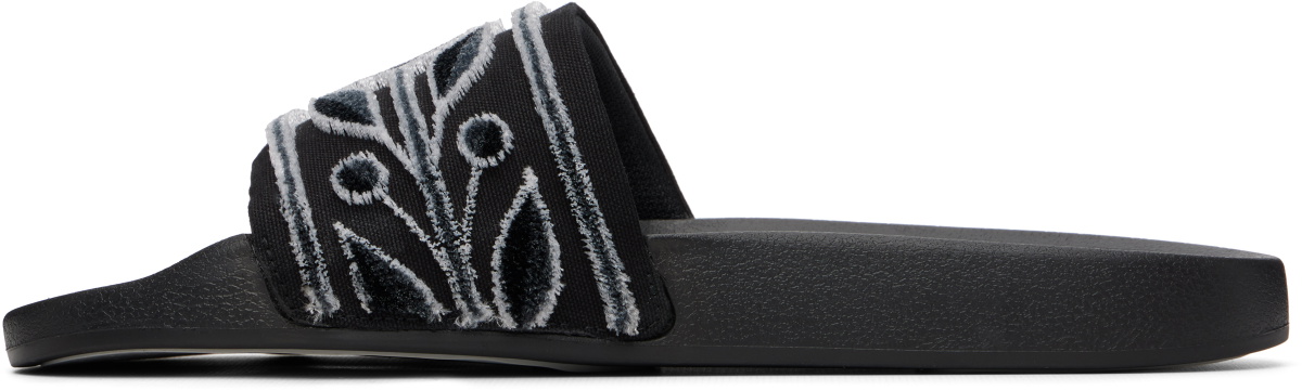Casablanca Black Flocked Pool Slides