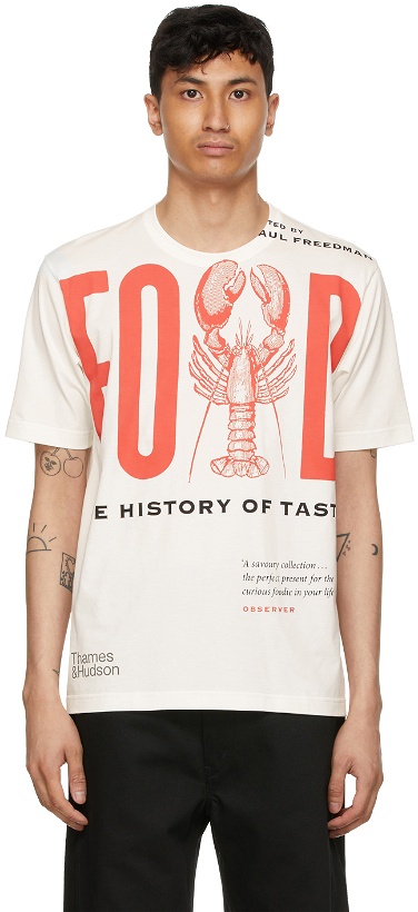 Photo: Junya Watanabe Off-White & Red 'Food: The History of Taste' T-Shirt