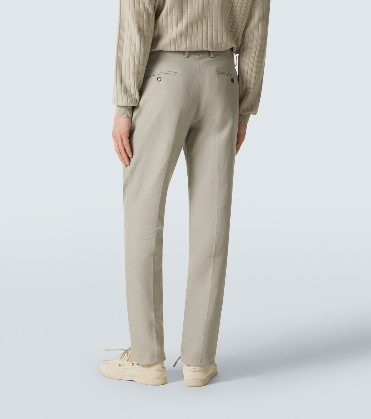 Lardini Linen, cotton, and silk chinos