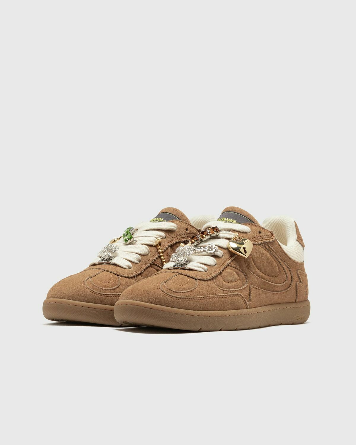 Ganni 08 Recycled Suede Brown Womens Lowtop