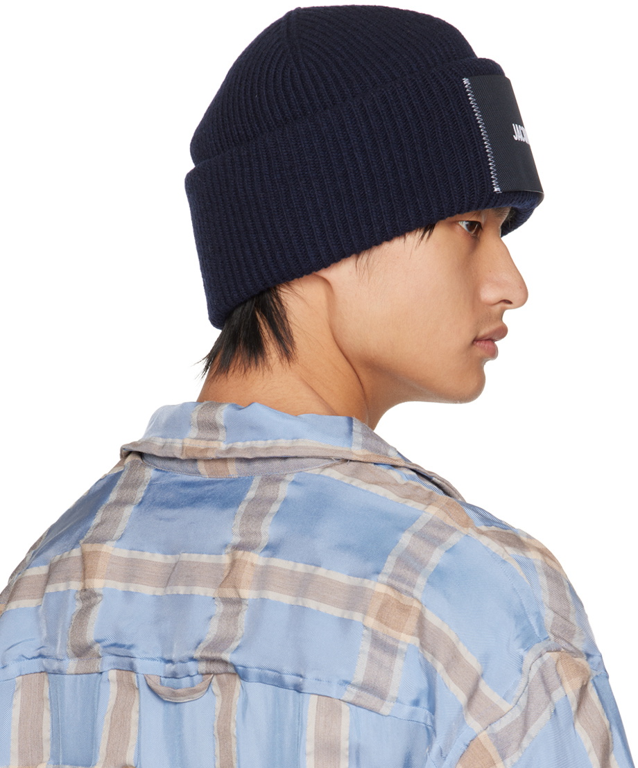 JACQUEMUS Navy Le Papier 'Le Bonnet' Beanie Jacquemus