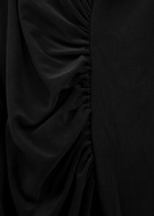 Norma Kamali Ruched Stretch-jersey Midi Dress Black