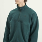 Polar Skate Co. Men's Ivan Half Zip Fleece Sweatshirt in Dark Emerald