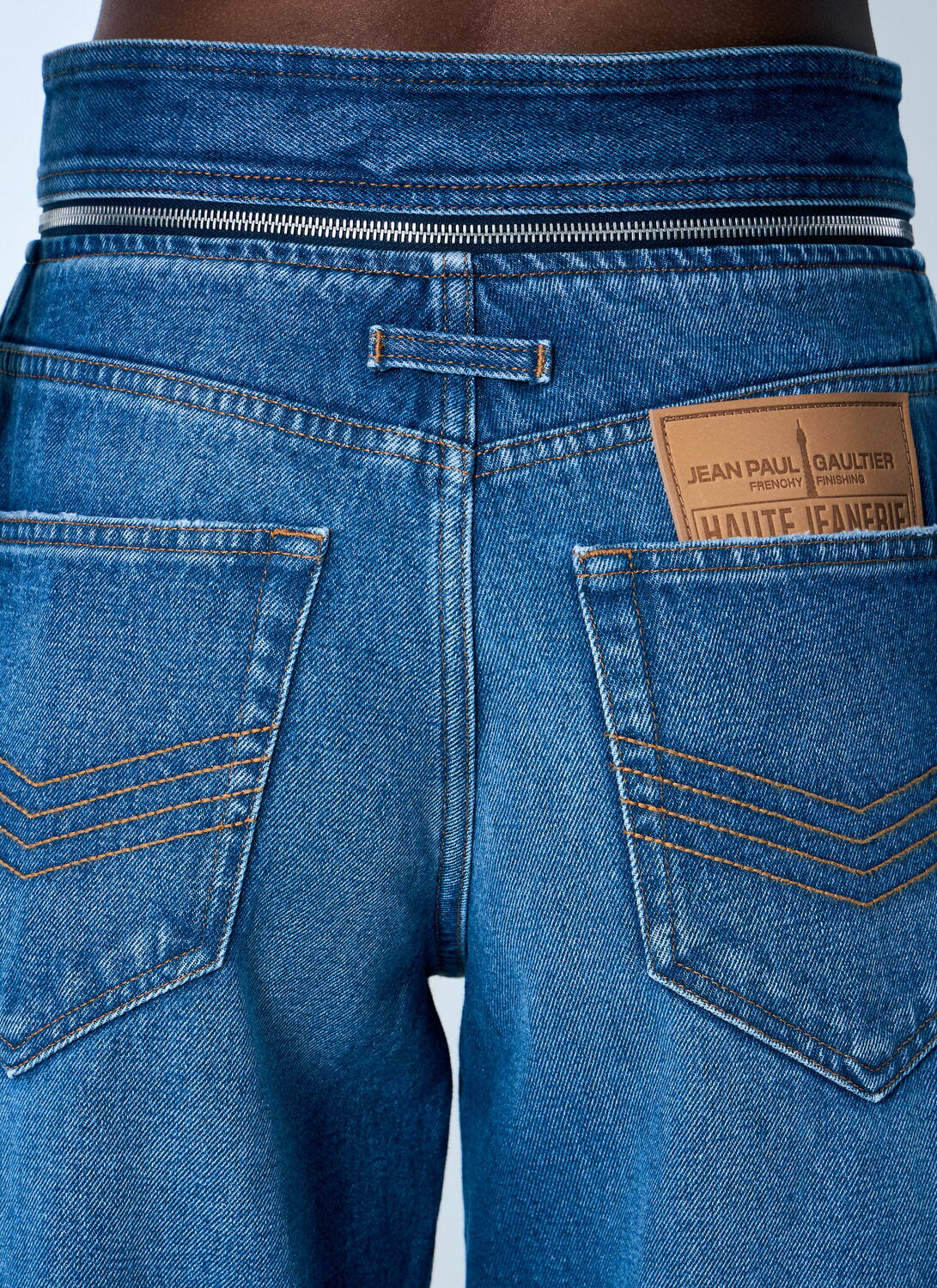 Jean Paul Gaultier Zip-Belt Denim Jeans