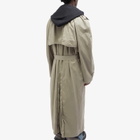 Balenciaga Men's All In Trench Coat in Sand Beige