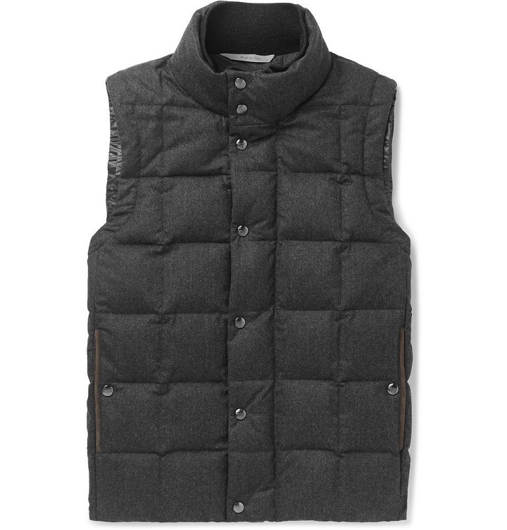 Photo: Canali - Quilted Super 120s Wool Down Gilet - Charcoal