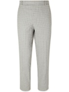 THOM BROWNE - Checked Cotton-Blend Bouclé Chinos - Gray - 2