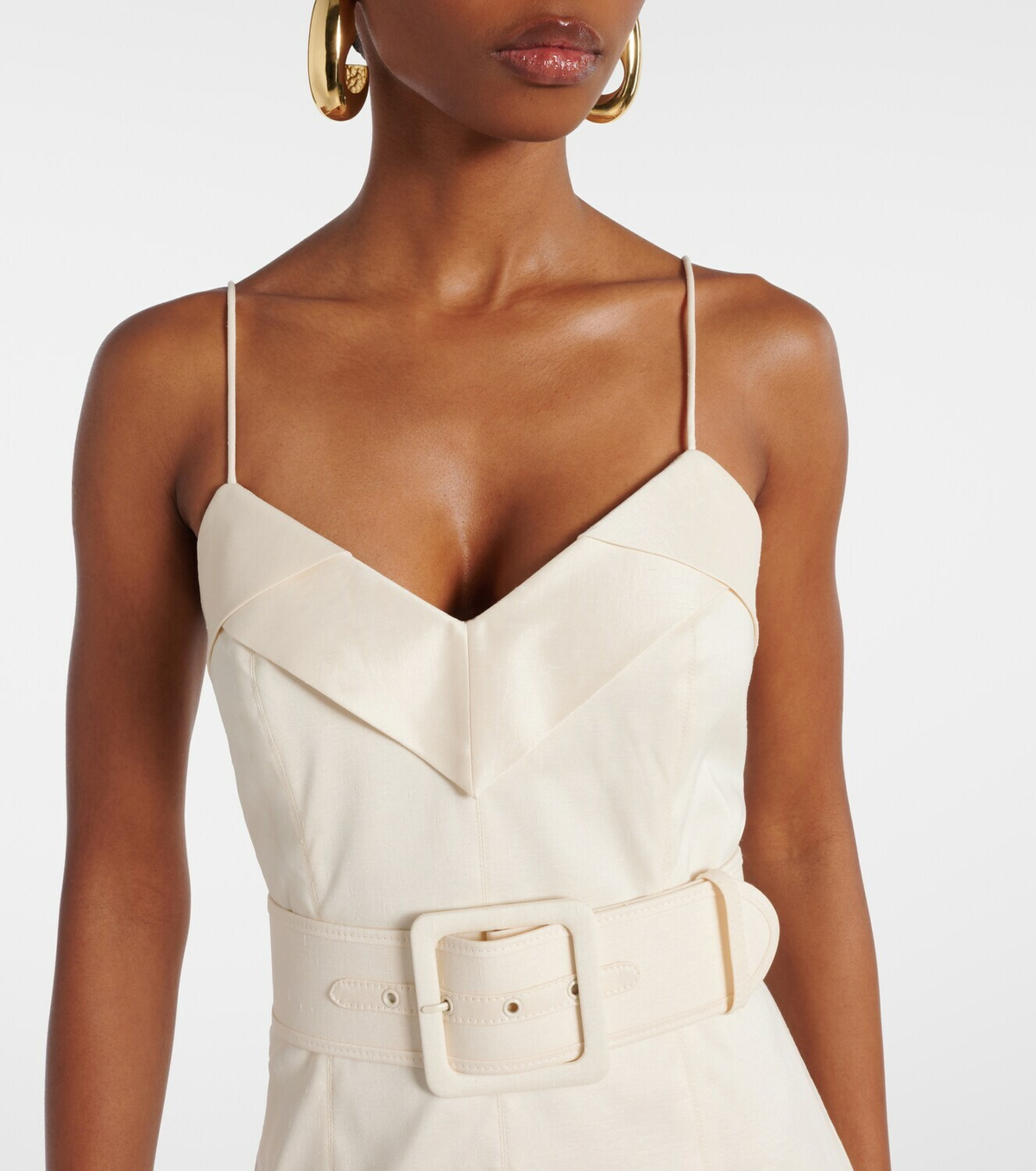 Rebecca Vallance Bailey belted pleated maxi dress